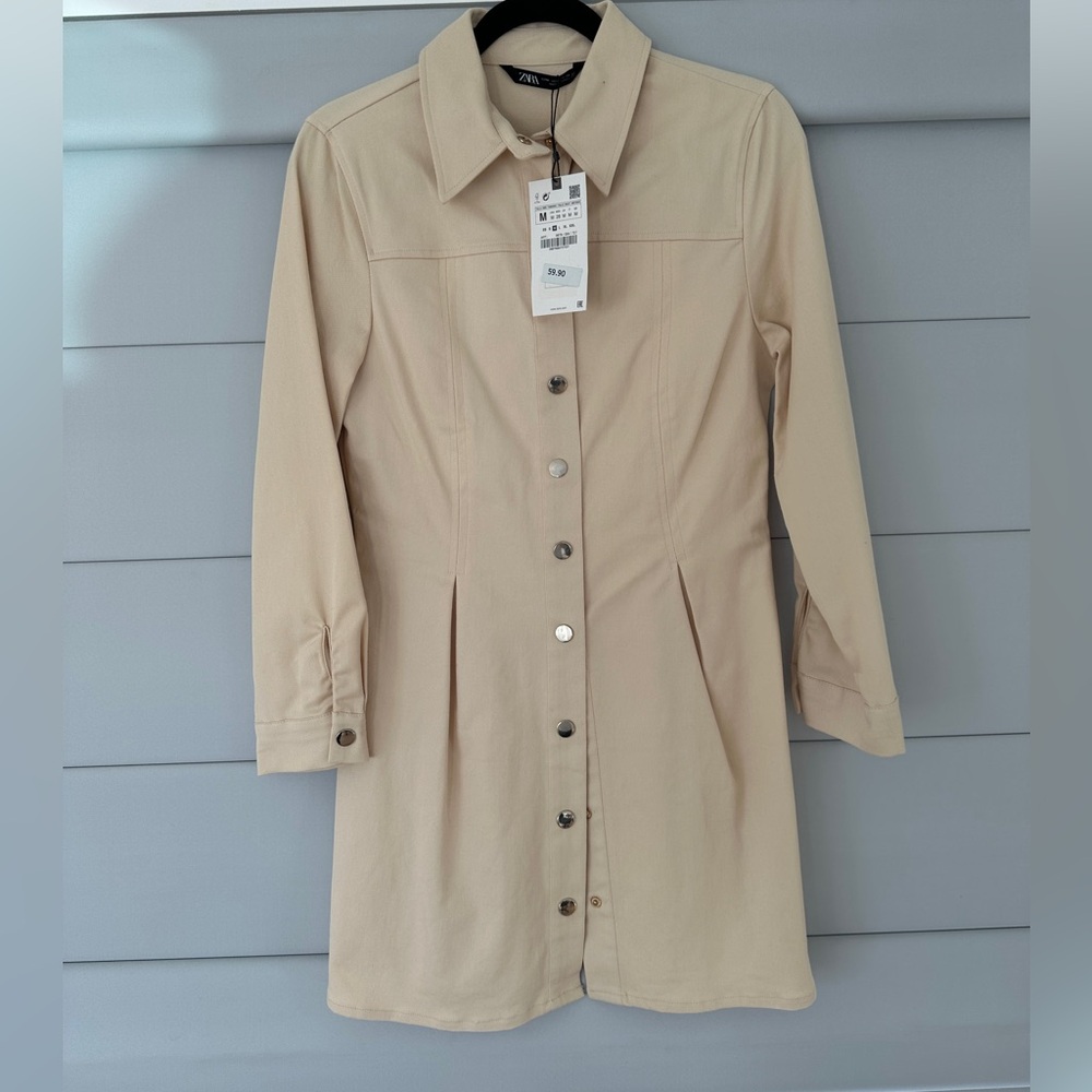 Zara | Button up shirt dress